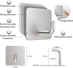 VIS'V Adhesive Hooks, Metal Shower Wall Stick on Hooks, Waterproof, 2 Extra - Image 3