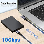 USB C 3.1 Data Cable 10FT 2 Packs, Right Angle 100W Gen 2 Fast Charging 10Gbps - Image 3