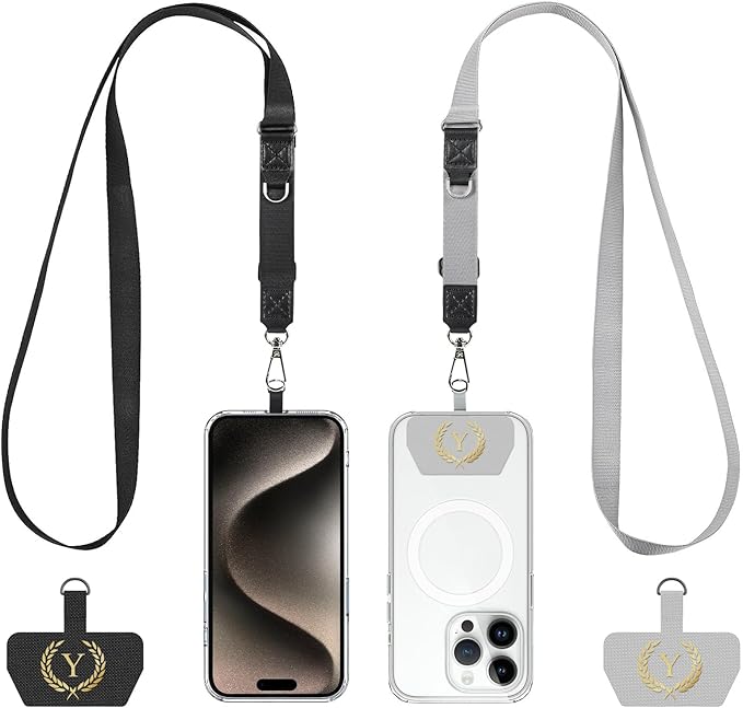Phone Lanyard 2 Pack, Adjustable Cell Phone Multifuctional Patch Lanyards by Unknown