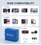 50W USB C Fast Charger Cube, 2 Pack PD+QC Charging Block Power Adapter 5 Port - Image 6