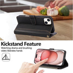 Compatible with iPhone 13/14 Wallet Phone Case-PU Leather Magnetic Flip Cover - Image 4