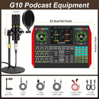 Podcast Microphone Bundle with Live Sound Card Audio Mixer, Podcast Equipment - Image 2