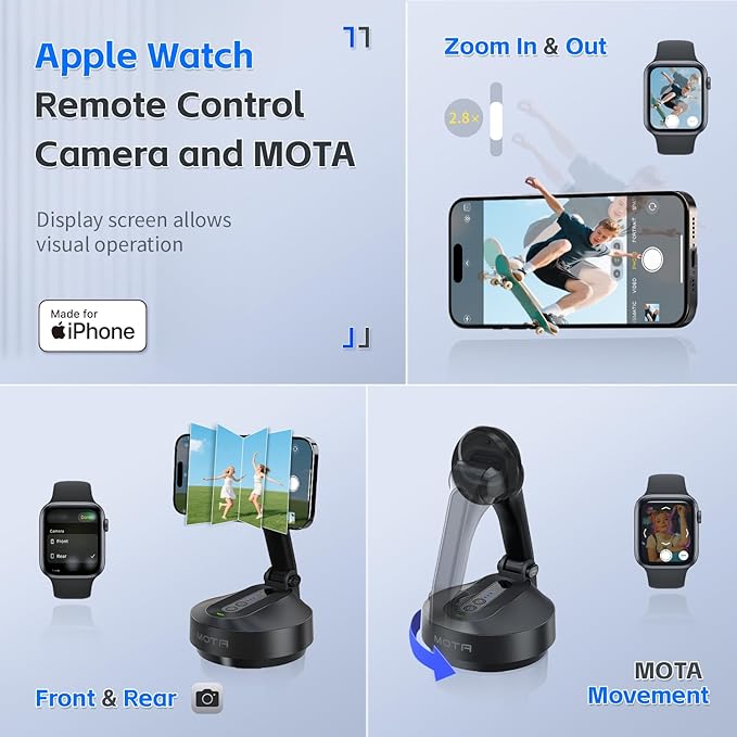 MOTA Tripod Stand Only for iPhone, 2 Axis Foldable iPhone Gimbal Stabilizer for - Image 8