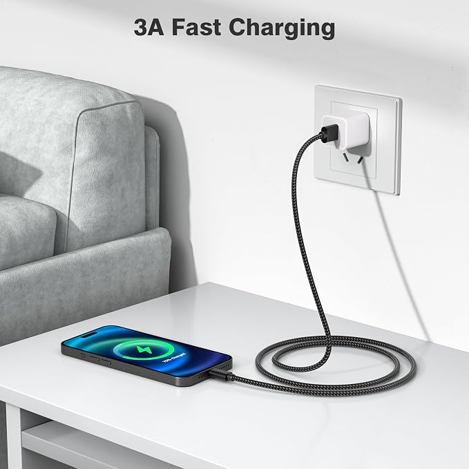 Elebase for Airpods 4 USB C Charger Cable 3 Pack 1.5/3.3/6.6FT, Type C Charging - Image 5