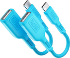 BLACK+DECKER USB C to USB A Adapter, USB C Male to USB Female Adapter Nylon by BLACKDECKER