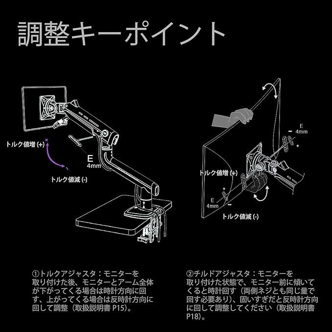 Gaming Monitor Arm for Flat/Ultrawide/Curved Monitors 32 to 60 inch, Heavy Duty - Image 9