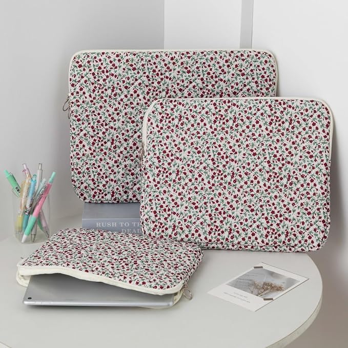 Puffy Laptop Sleeve 13-15.6 Inch Cute Quilted Laptop Protective Case Padded - Image 6