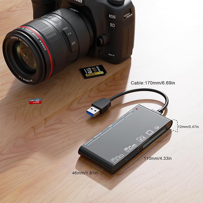 xD-Picture Card Reader USB 3.0, 7-in-1 Memory Card Reader/Adapter - Image 4