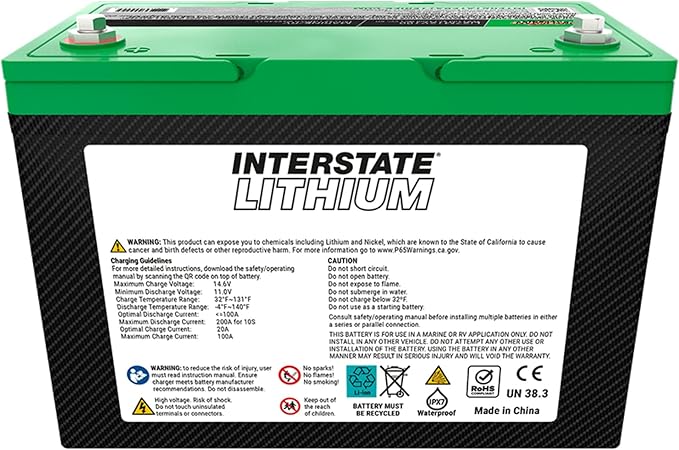 Interstate Batteries 12V 100Ah Group Size 27M Lithium Marine/RV Deep Cycle - Image 8
