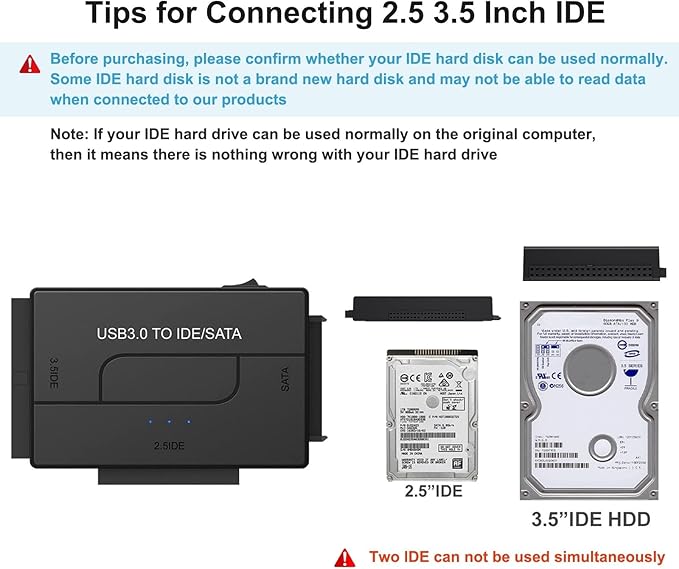 USB 3.0 to SATA IDE Hard Drive Reader, YINNCEEN External Hard Drive Ultra - Image 2