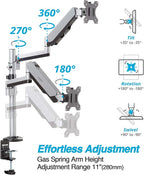 AVLT Dual 17"-32" Stacked Monitor Arm Desk Mount - Image 3