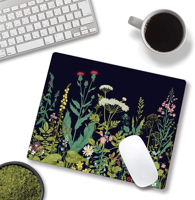 Floral Mouse Pad, Square Waterproof Non-Slip Rubber Base Mouse Pad - Image 4