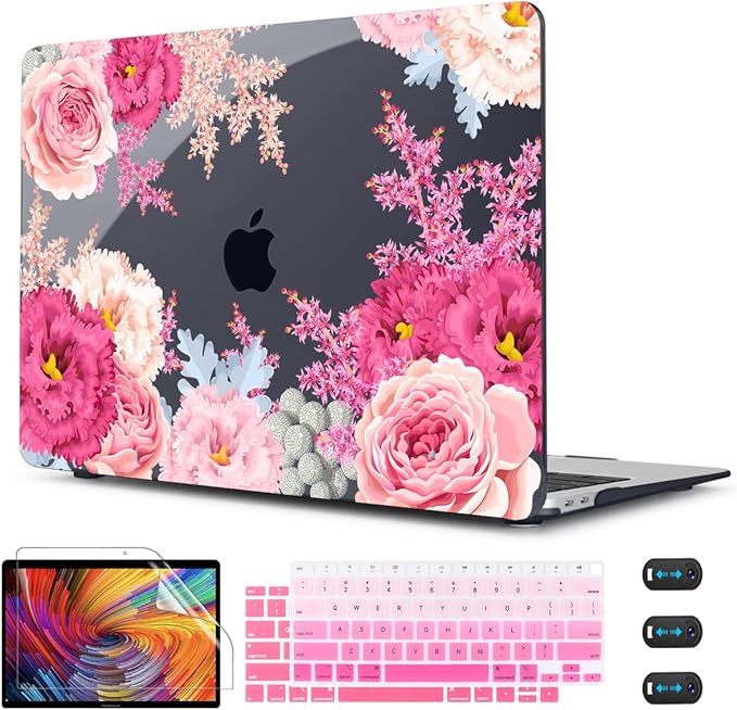 CISSOOK Floral Case Cover for MacBook Air 13 Inch 2020 2021 2019 2018 Release by CISSOOK