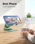 Nulaxy Dual Folding Cell Phone Stand, Fully Adjustable Foldable Desktop Phone - Image 6