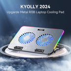 Upgarde Metal RGB Laptop Cooling Pad Gaming Laptop Cooler - Image 2