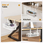 4 Pack Under Desk Cable Management Box White, Cinati 53.6" Wire Organizers No - Image 7