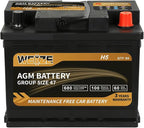 Weize Platinum AGM Battery BCI Group 47-12v 60ah H5 Size 47 Automotive Battery by WEIZE