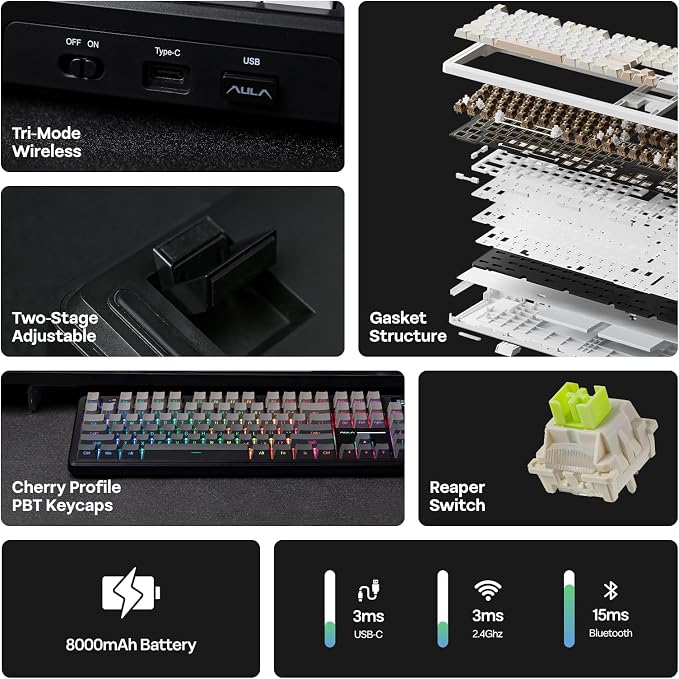 EPOMAKER X Aula F108 PRO Wireless Gaming Keyboard - Image 3