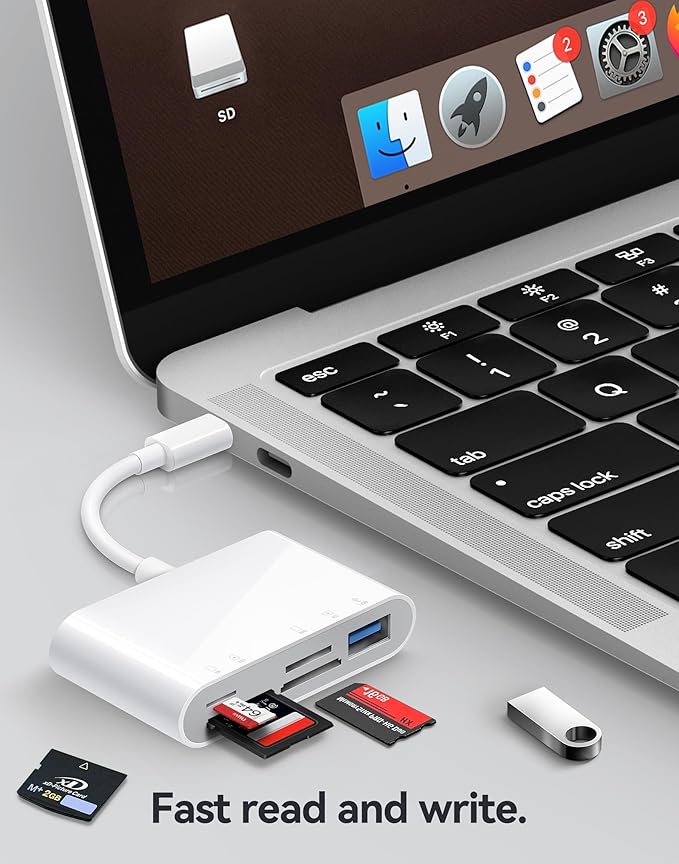USB C SD Card Reader, USB-C to SD MicroSD XD Picture MS Memory Stick Cards - Image 5