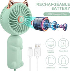 QearFun Portable Mini USB Rechargeable 3 Speed Personal Desk Table Fan - Image 2