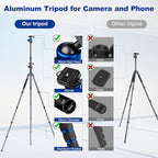 80/85 inches Heavy Duty Tripod for Camera and Phone, DSLR Binoculars Spotting - Image 5