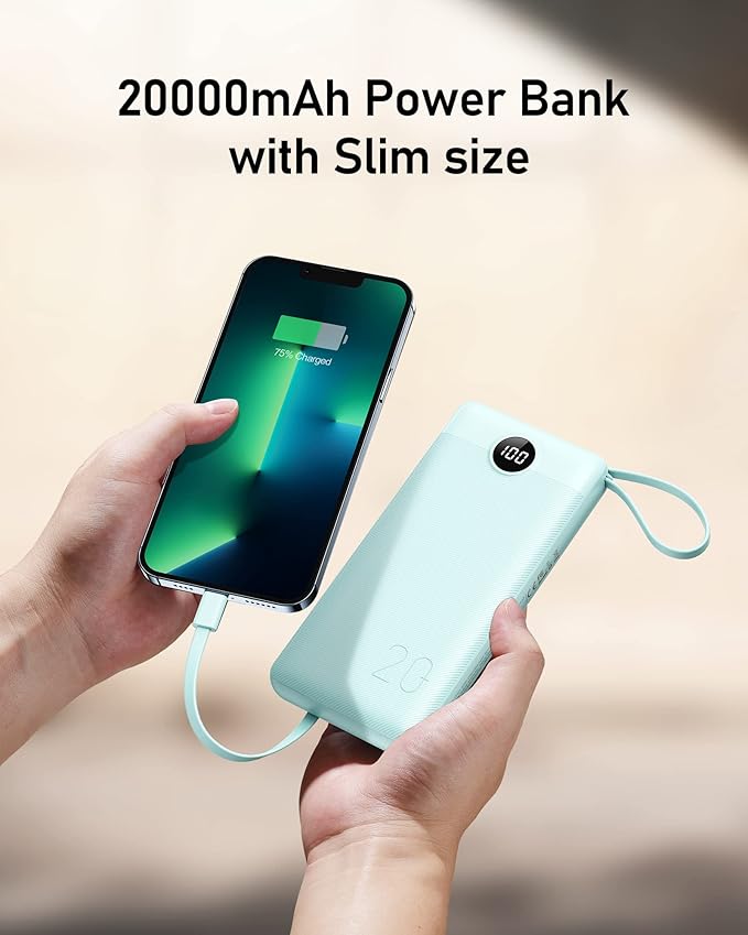 VEEKTOMX Portable Charger with Built-in Cables, 20000mAh Power Bank - Image 7