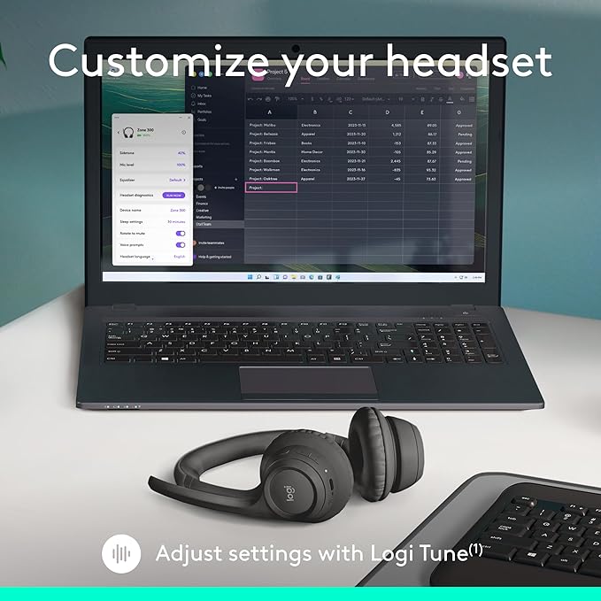 Logitech Zone 301 Wireless Bluetooth Headset - Image 10