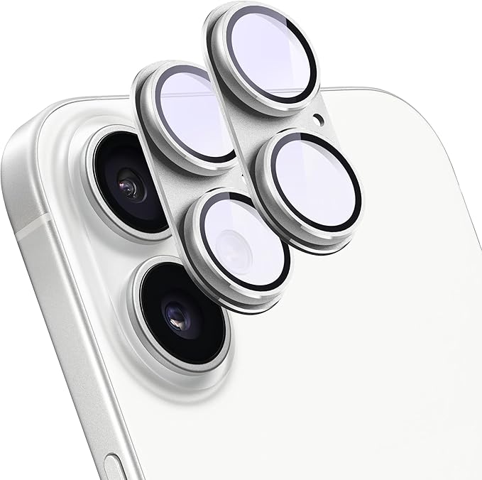 2 Pack Camera Lens Protector for iPhone 16 / iPhone 16 Plus, AR Tempered Glass by SHANG+PIN+JIA