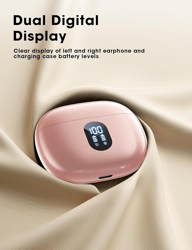 Wireless Earbuds Deep Bass Sound Ear Buds, LED Display Earphones - Image 6