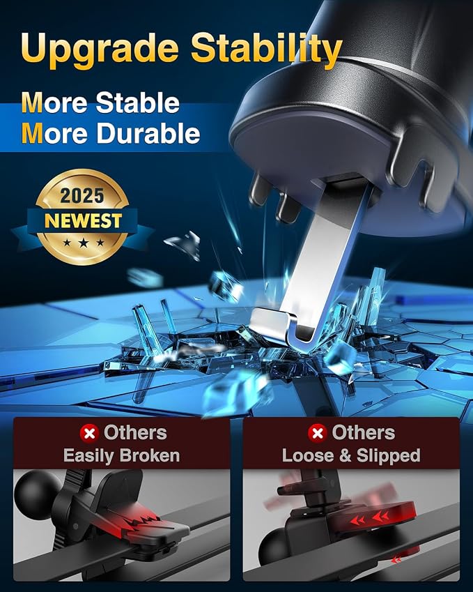 VANMASS Car Phone Holder Mount 2025 Upgraded Car Vent Phone Mount Clip - Image 2
