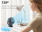USB Personal Clip on Fan 5000mAh Battery Operated 6in, Type C, 3 Speed - Image 4
