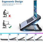 Adjustable Laptop Stand with 6 Quiet Cooling Fans, Upgraded Laptop Cooler - Image 2