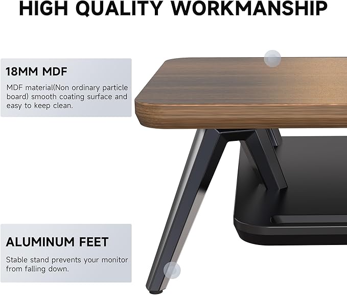 Fenge Dual Monitor Stand, Monitor Stands Riser - Image 5