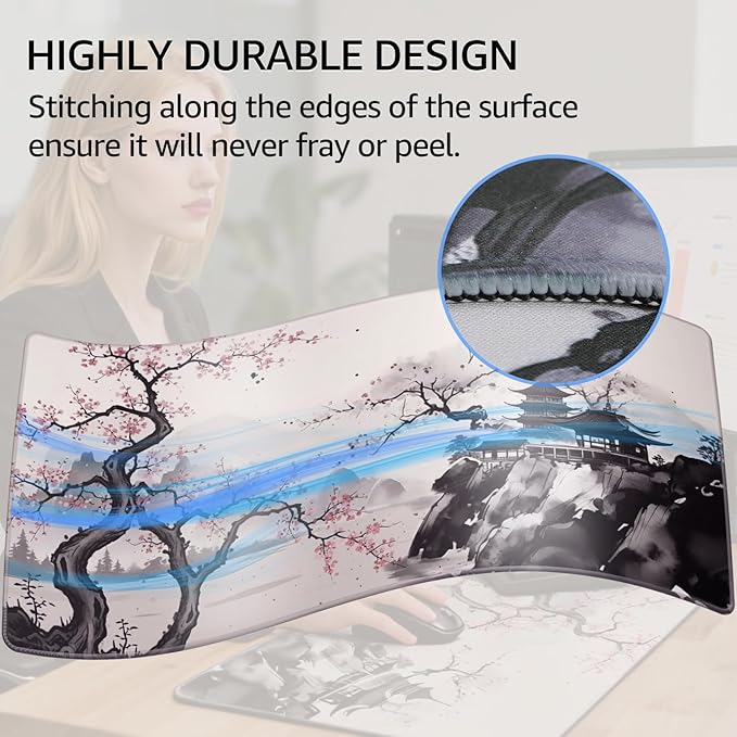 KTRIO Large Gaming Mouse Pad Desk Mat, Superior Micro-Weave Cloth, Non-Slip - Image 4