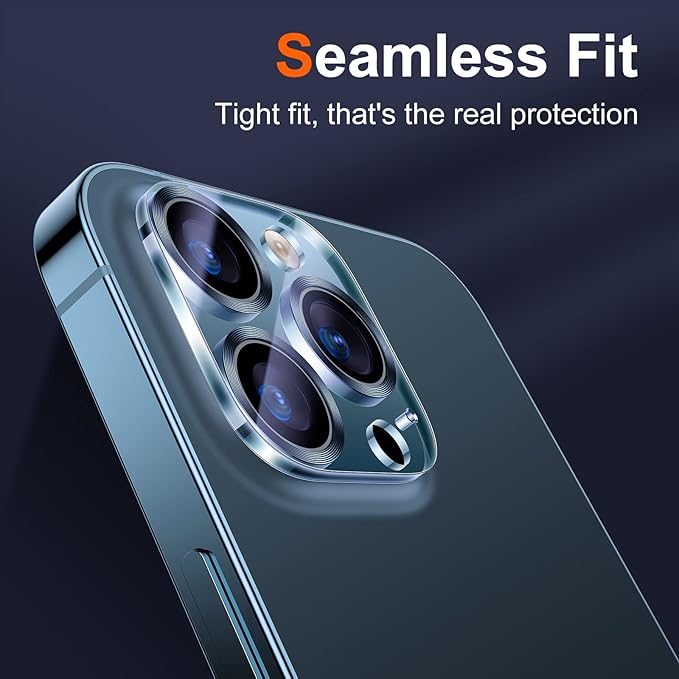 UniqueMe Compatible with iPhone 12 Pro Max 6.7" Camera Lens Protector Tempered - Image 7