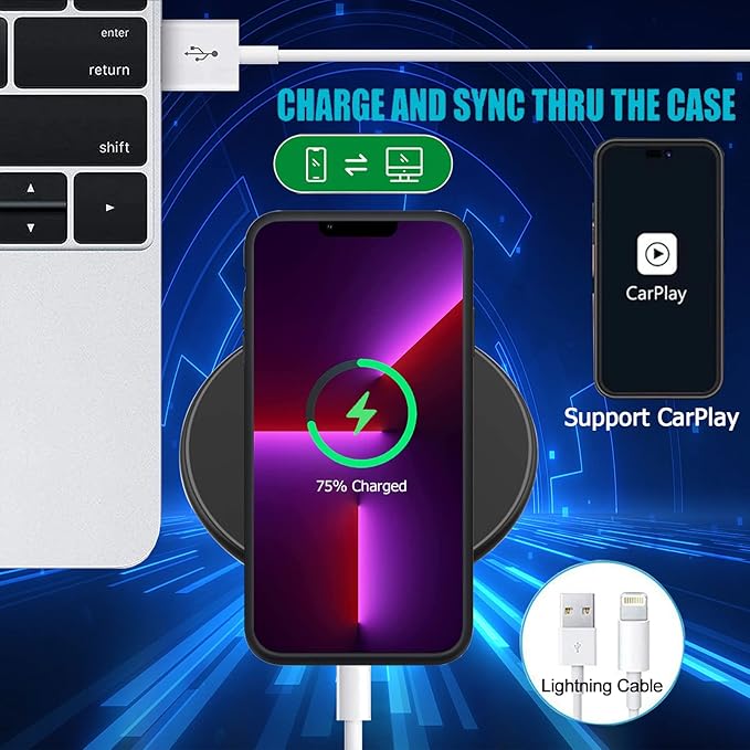 Battery Case for iPhone 13 Pro Max, Upgraded 10800mAh Rechargeable Portable - Image 6