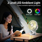 iNeibo 10000mAh Portable Clip on Fan, 90° Oscillating Fan, 8 Inch Rechargeable - Image 6