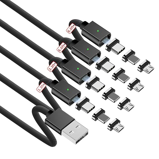 ZBF Magnetic Charging Cable 3A Fast Charging 3 in 1 Magnetic Phone Charger by ZBF