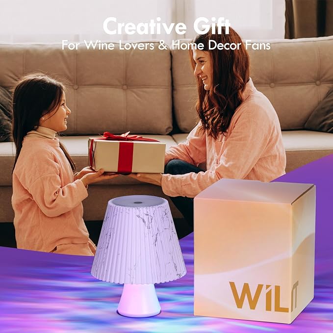 WILIT Wireless Bottle Lamp Shade, RGB Color Changing LED Night Light, Mood - Image 6