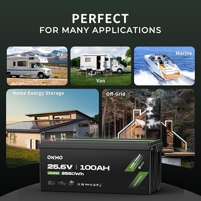 OKMO 24V 100Ah LiFePO4 Lithium Battery - Image 5