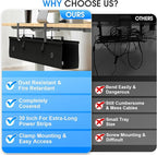 Under Desk Cable Management Tray, 40-inch No-Drill Cord Organizer - Image 6