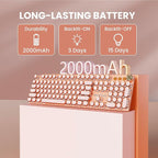 EWEADN V20 Typewriter Keyboard Wireless, 104 Keys Typewriter Style Mechanical - Image 5