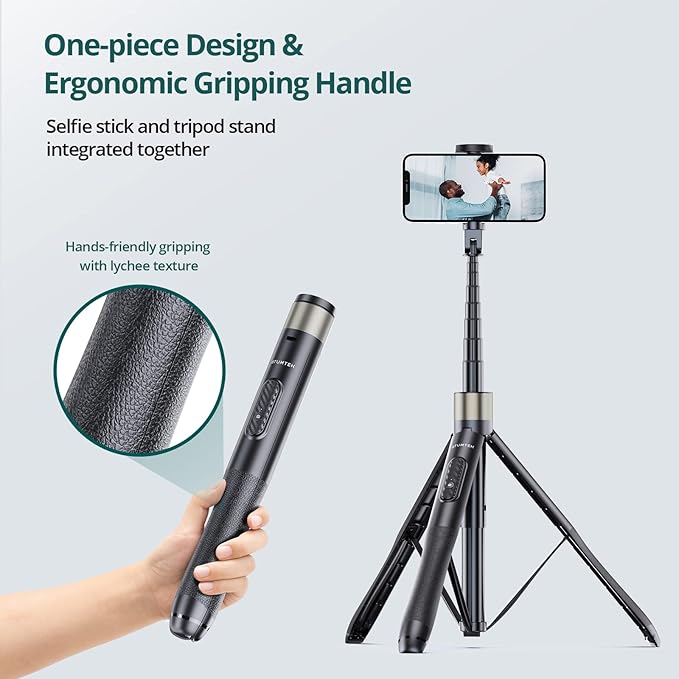 ATUMTEK 65" Selfie Stick Tripod, All in One Extendable Phone Tripod Stand - Image 7