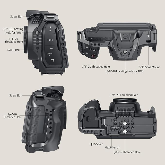SmallRig Cage for Blackmagic Design Cinema 6K, Only for BMCC 6K, Full/Half Cage - Image 2