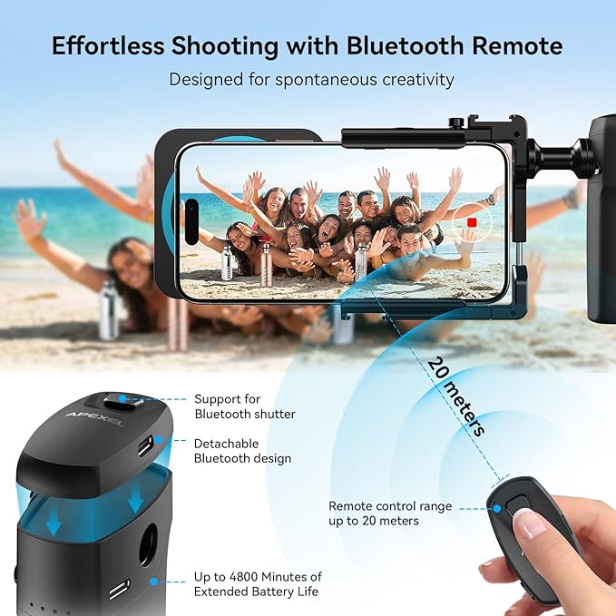 APEXEL Universal Phone Rig Video Kit. Aluminum Handheld Smartphone Vlogging Cage - Image 5