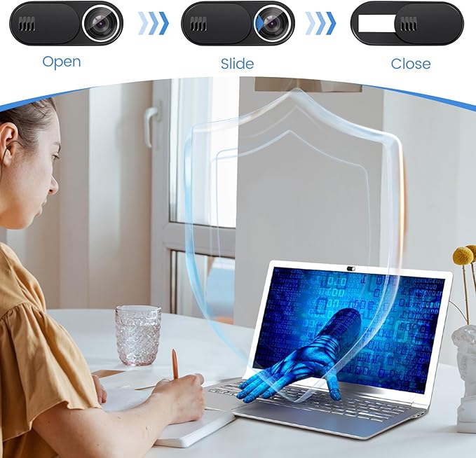 Laptop Camera Cover Slide, 3 Large+3 Small Ultra Thin Webcam Cover - Image 3