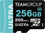 TEAMGROUP A2 Ultra Card 256GB Micro SDXC UHS-I U3 A2 V30, R/W up to 200/150 MB/s by TEAMGROUP