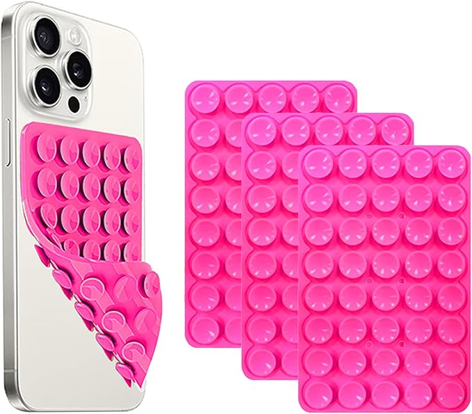 2 Pack Double Sided Silicone Suction Cup Phone Case Mount, Hands-Free Silicon by NTidea
