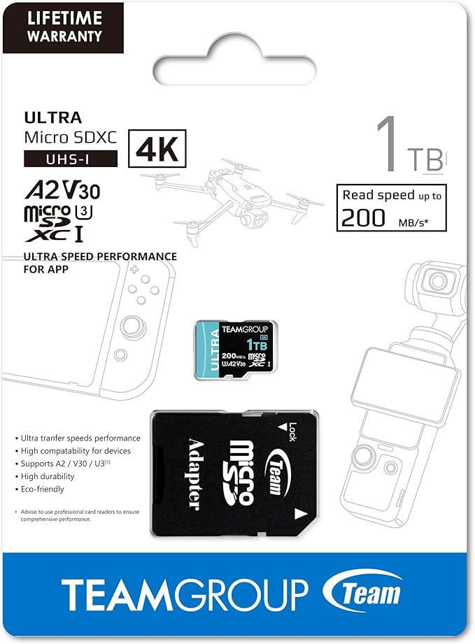 TEAMGROUP A2 Ultra Card 1TB Micro SDXC UHS-I U3 A2 V30, R/W up to 200/170 MB/s - Image 7
