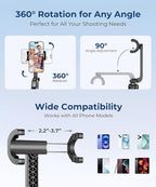 67‘’ Selfie Stick Travel Tripod, Extendable Tripod - Image 4